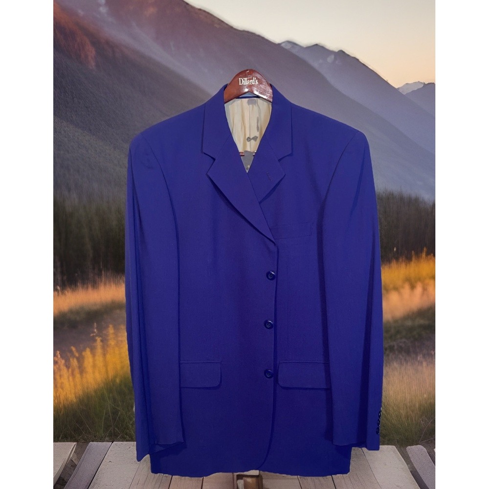 Bachrach Blazer Men 44T Purple Wool Mardi Gras LSU Tigers Cocktail Party